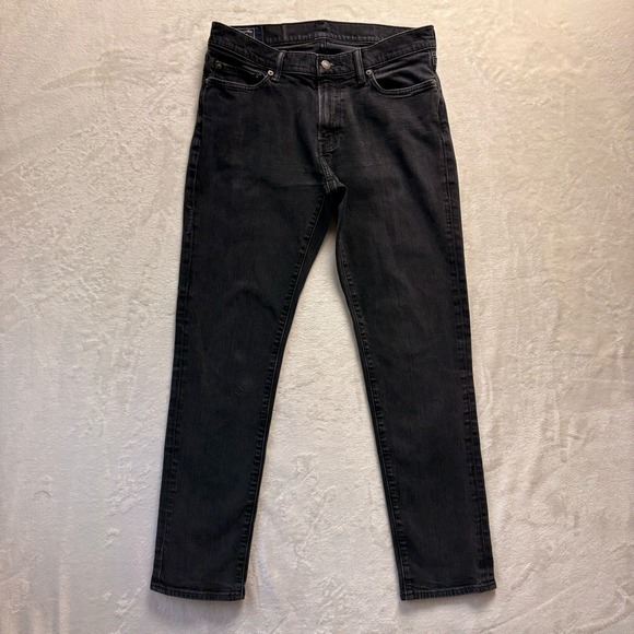 Abercrombie & Fitch Jeans Men 31 x‎ 32 Black Wash Rustin Athletic Slim Denim - Picture 1 of 13